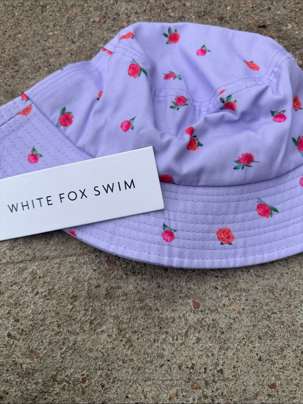 White Fox Boutique Lavender Floral Kids Swim Bucket Hat